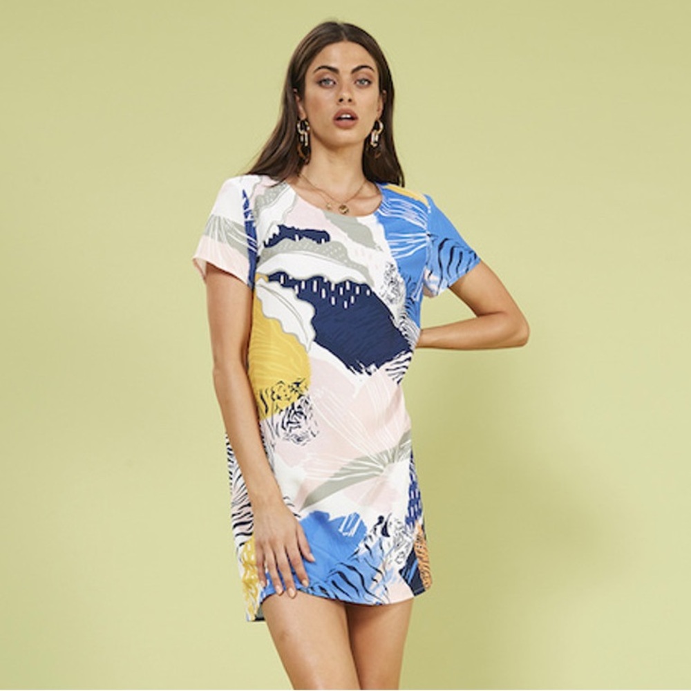 MinkPink Patterned Shift Dress